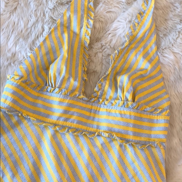 NWT 💛J. Crew halter tank with ruffles - Picture 2 of 6